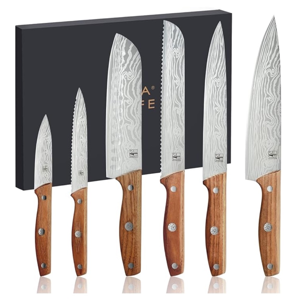NEW EUNA 6 PCS Kitchen Knife Set